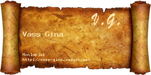 Vass Gina névjegykártya