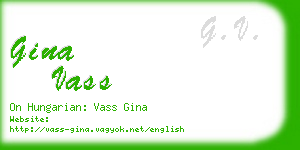 gina vass business card